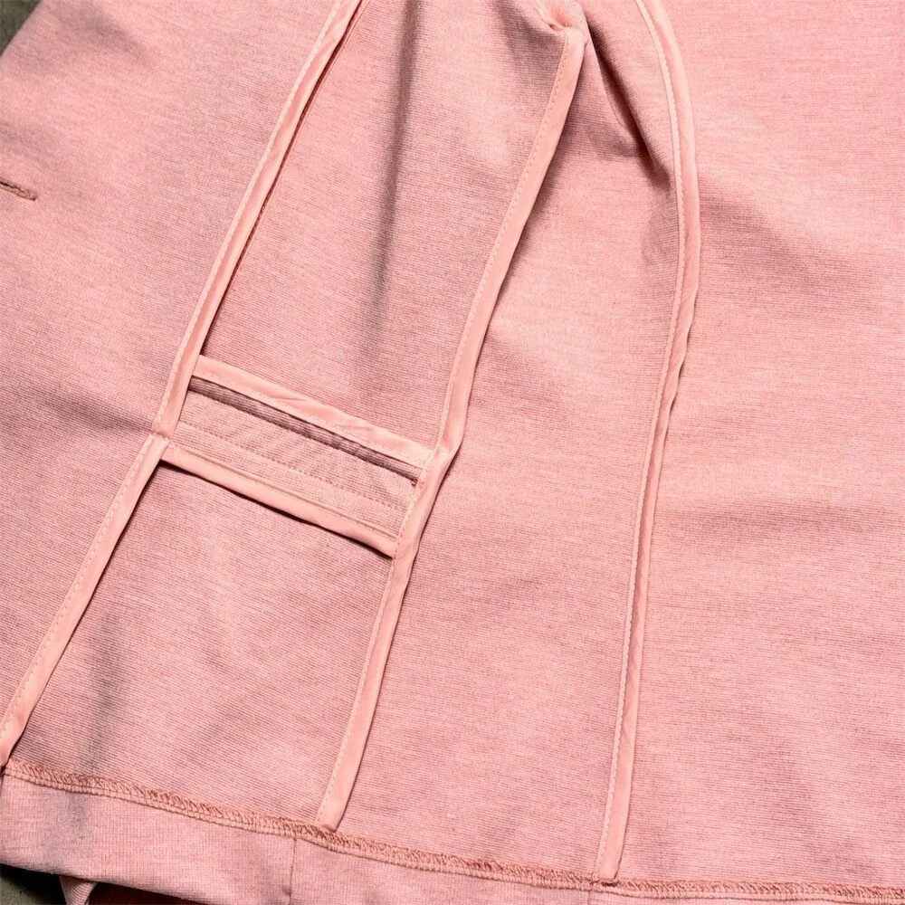 ICHI Kate Blazer Blush Pink Slim Fit Single Button Workwear Jacket S